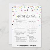 Sprinkle Baby shower - bewerkbare naam, 5x7 Kaart (Voorkant)