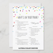 Sprinkle Baby shower - bewerkbare naam, 5x7