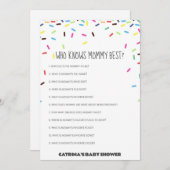 Sprinkle Baby shower - bewerkbare naam, 5x7 Kaart (Voorkant / Achterkant)