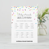 Sprinkle Baby shower - bewerkbare naam, 5x7 Kaart (Staand voorkant)