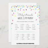 Sprinkle Baby shower - bewerkbare naam, 5x7 Kaart (Voorkant / Achterkant)