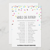 Sprinkle Baby shower - bewerkbare naam, 5x7 Kaart (Voorkant / Achterkant)