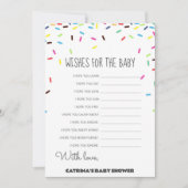 Sprinkle Baby shower - bewerkbare naam, 5x7 Kaart (Voorkant)