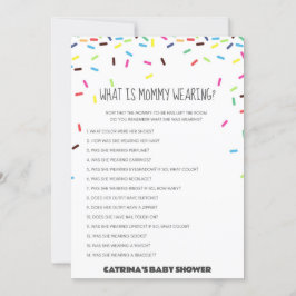 Sprinkle Baby shower - bewerkbare naam, 5x7 Kaart