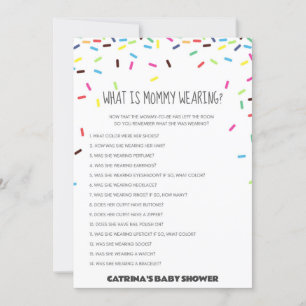 Sprinkle Baby shower - bewerkbare naam, 5x7 Kaart