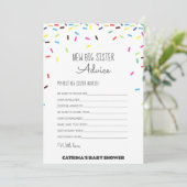 Sprinkle Baby shower - bewerkbare naam, 5x7 Kaart (Staand voorkant)