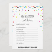 Sprinkle Baby shower - bewerkbare naam, 5x7 Kaart (Voorkant / Achterkant)