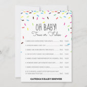 Sprinkle Baby shower - bewerkbare naam, 5x7 Kaart (Voorkant)