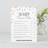 Sprinkle Baby shower - bewerkbare naam, 5x7 Kaart (Staand voorkant)