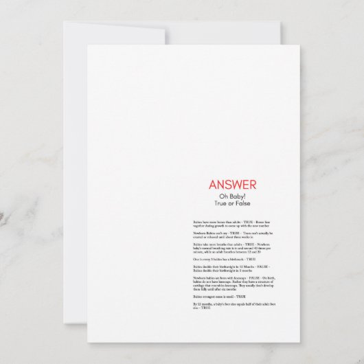 Sprinkle Baby shower - bewerkbare naam, 5x7 Kaart (Achterkant)