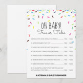 Sprinkle Baby shower - bewerkbare naam, 5x7 Kaart (Voorkant / Achterkant)