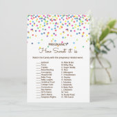 Sprinkle Baby shower Game w antwoord terug 5x7 for Kaart (Staand voorkant)