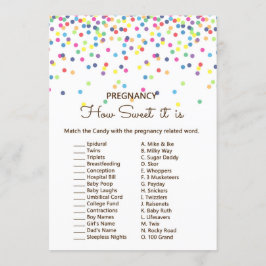 Sprinkle Baby shower Game w antwoord terug 5x7 for Kaart