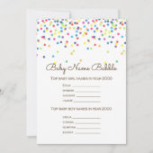 Sprinkle Baby shower Game w antwoord terug 5x7 for Kaart (Voorkant)