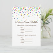 Sprinkle Baby shower Game w antwoord terug 5x7 for Kaart (Staand voorkant)