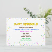 Sprinkle Baby shower Invitation Kaart (Staand voorkant)