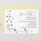 Sprinkle Baby shower Invitation Kaart (Voorkant / Achterkant)