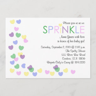 Sprinkle Baby shower Invitation Kaart