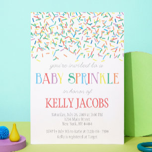 Sprinkle Baby shower Invitation Kaart