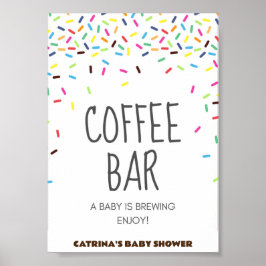 Sprinkle Baby shower Party Sign Poster
