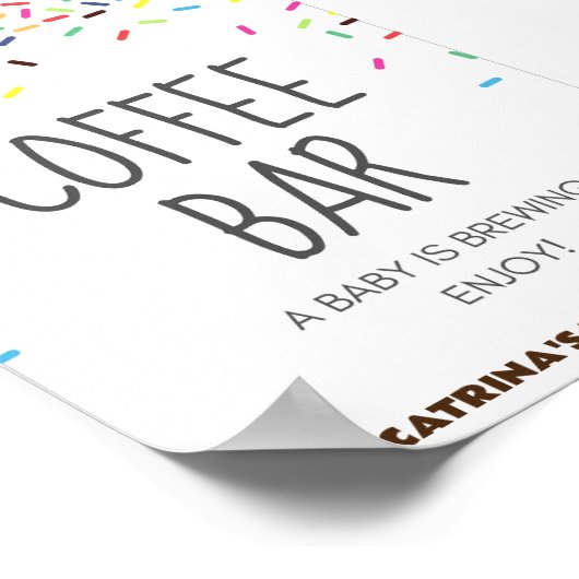 Sprinkle Baby shower Party Sign Poster (Hoek)