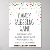 Sprinkle Baby shower Party Sign Poster (Voorkant)