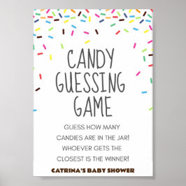 Sprinkle Baby shower Party Sign Poster