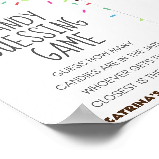 Sprinkle Baby shower Party Sign Poster (Hoek)