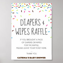 Sprinkle Baby shower Party Sign Poster