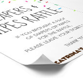 Sprinkle Baby shower Party Sign Poster (Hoek)