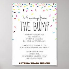 Sprinkle Baby shower Party Sign Poster