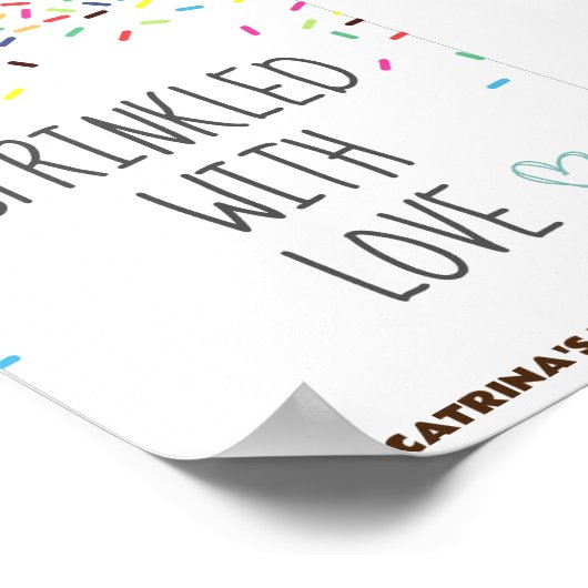 Sprinkle Baby shower Party Sign Poster (Hoek)