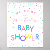 Sprinkle Baby shower WelkomstPoster Poster (Voorkant)