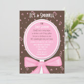 Sprinkle Baby Uitnodiging Meisje Douche (Staand voorkant)
