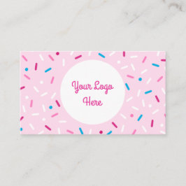 Sprinkle bedekte kleurige zoete visitekaartje