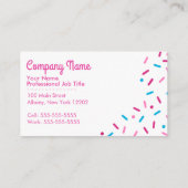 Sprinkle bedekte kleurige zoete visitekaartje (Achterkant)