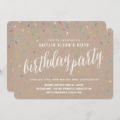 Sprinkle Birthday Party Invitations Kaart (Voorkant / Achterkant)