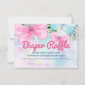 Sprinkle Butterfly Baby Diaper Raffle Ticket Kaart (Voorkant)