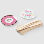 Sprinkle Chocolade Donut Fun Treat Verjaardagsfees Handwaaier (Niet-gemonteerd)