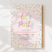 Sprinkle Confetti Birthday Invitation Kaart