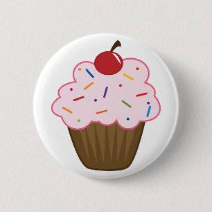 Sprinkle Cupcake Ronde Button 5,7 Cm