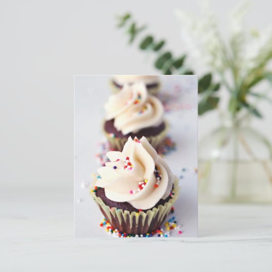 Sprinkle Cupcakes Briefkaart (Staand voorkant)