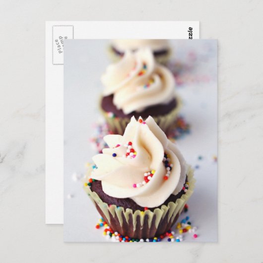 Sprinkle Cupcakes Briefkaart (Voorkant / Achterkant)