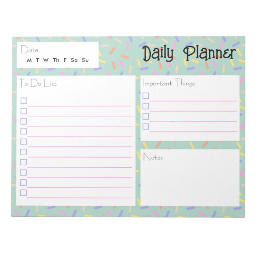 Sprinkle Daily Planner Notitieblok (Voorkant)