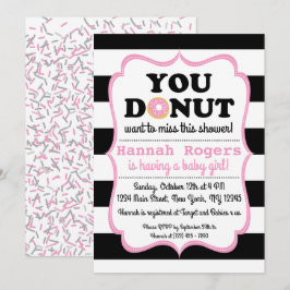 Sprinkle Donut Baby shower Invitation Kaart