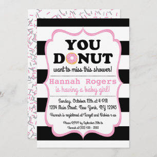 Sprinkle Donut Baby shower Invitation Kaart