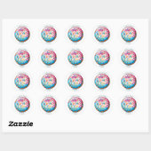 Sprinkle Donut Bedankt Gat in de Hand Vol Ronde Sticker (Vel)