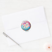 Sprinkle Donut Bedankt Gat in de Hand Vol Ronde Sticker (Envelop)