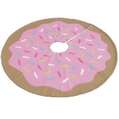 Sprinkle Donut Cute kerstboomrok Fleece Kerstboom Rok (Gekanteld)