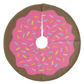 Sprinkle Donut Cute kerstboomrok Fleece Kerstboom Rok (Voorkant)